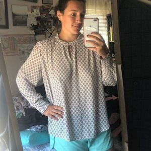 Loft printed long sleeve blouse